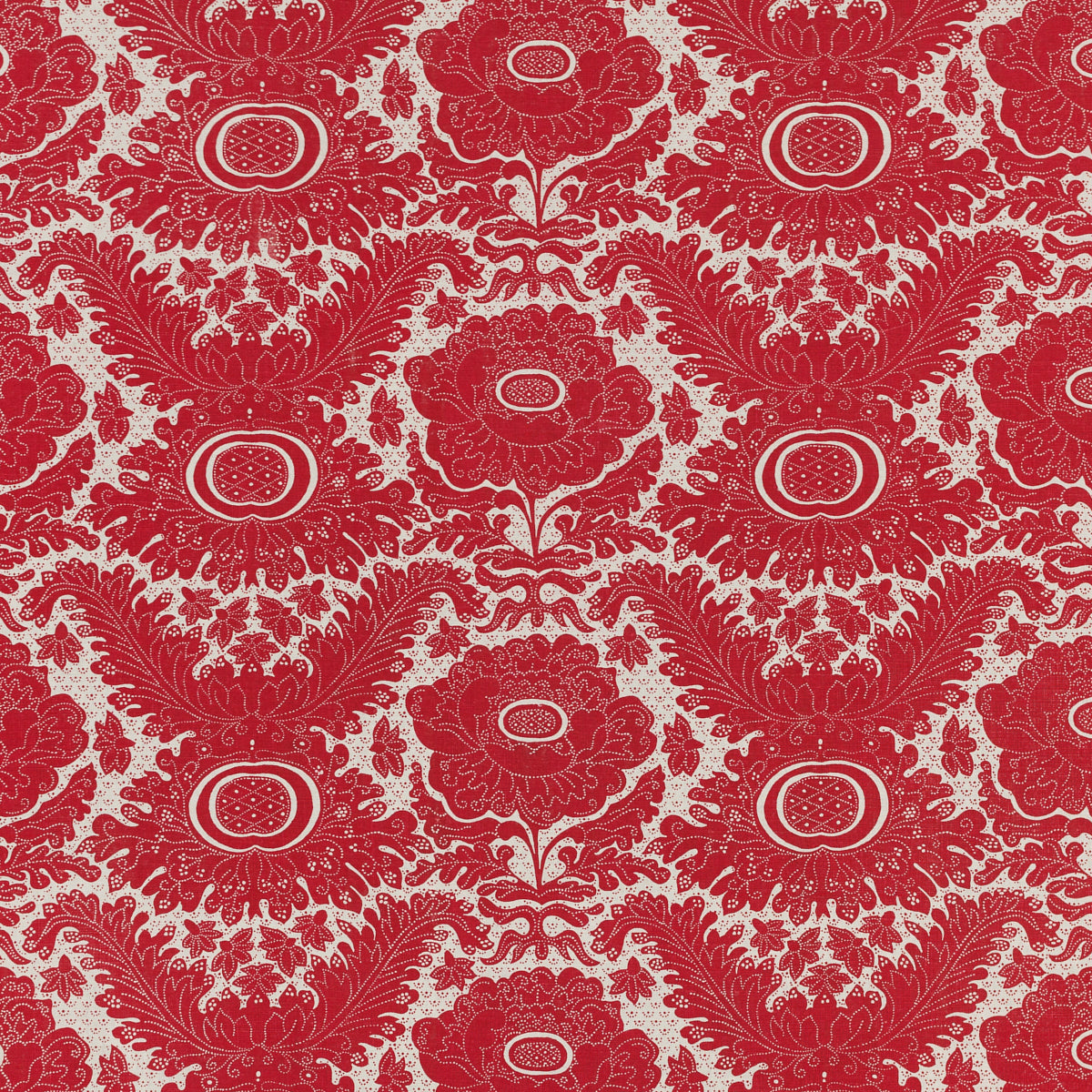 Schumacher 201N40 ANANAS BY RAOUL in CARMINE Fabric - RAOUL
