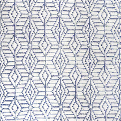 LEE JOFA 2020113.155.0 BAMBOO CANE BLUE Fabric - Eade's Wallpaper