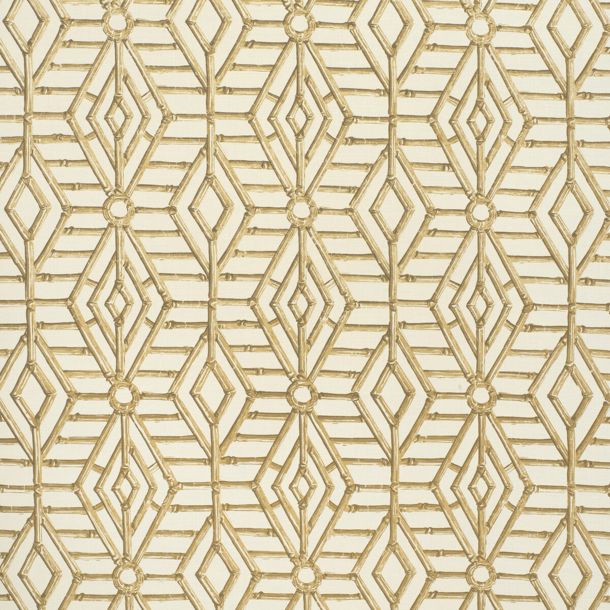LEE JOFA 2020114.164.0 BAMBOO CANE BEIGE/WHITE Fabric - Eade's Wallpaper