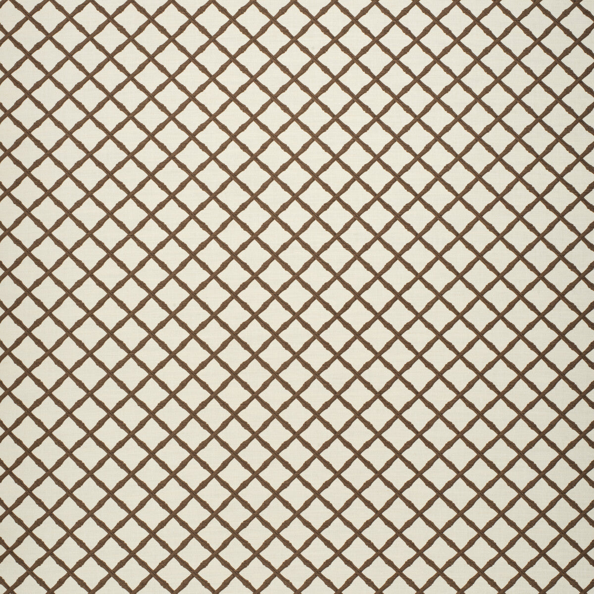 LEE JOFA 2020115.166.0 BAMBOO TRELLIS BROWN Fabric - Eade's Wallpaper