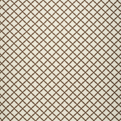 LEE JOFA 2020115.166.0 BAMBOO TRELLIS BROWN Fabric - Eade's Wallpaper