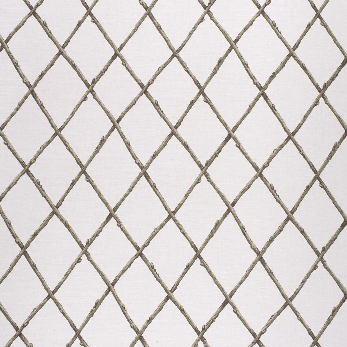 LEE JOFA 2020116.130.0 BARE TWIG TRELLIS GREEN Fabric - Eade's Wallpaper