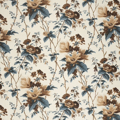 LEE JOFA 2020129.561.0 DE LA TOUR BLU/BROW/WHI Fabric - Eade's Wallpaper