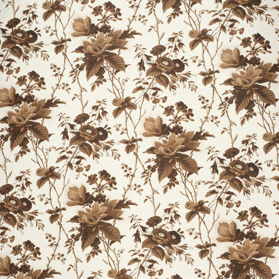 LEE JOFA 2020129.61.0 DE LA TOUR BROWN Fabric - Eade's Wallpaper