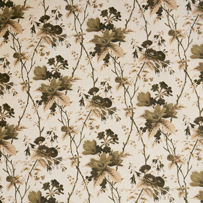 LEE JOFA 2020129.630.0 DE LA TOUR GREEN/TAUPE Fabric - Eade's Wallpaper