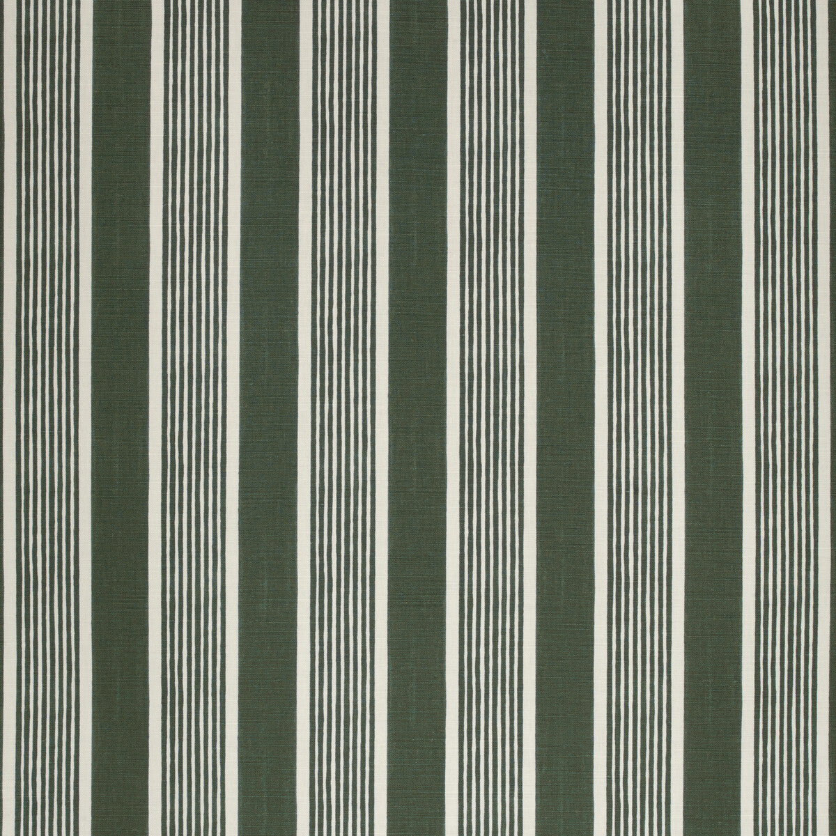 LEE JOFA 2020131.303.0 ELBA STRIPE DARK GREEN Fabric - Eade's Wallpaper