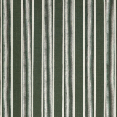 LEE JOFA 2020131.303.0 ELBA STRIPE DARK GREEN Fabric - Eade's Wallpaper
