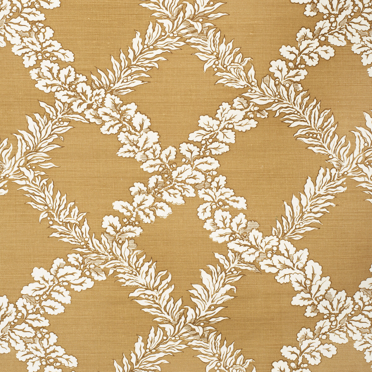 LEE JOFA 2020138.164.0 LEAF TRELLIS CARAMEL Fabric - Eade's Wallpaper