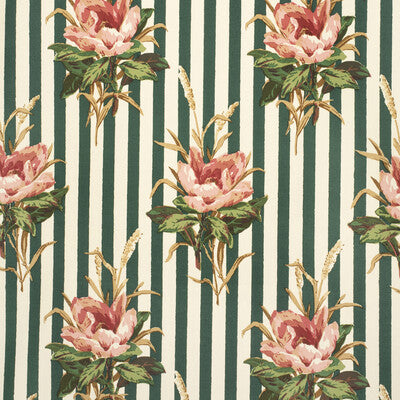 LEE JOFA 2020144.73.0 MELBA FLOWER STRIPE PINK Fabric - Eade's Wallpaper