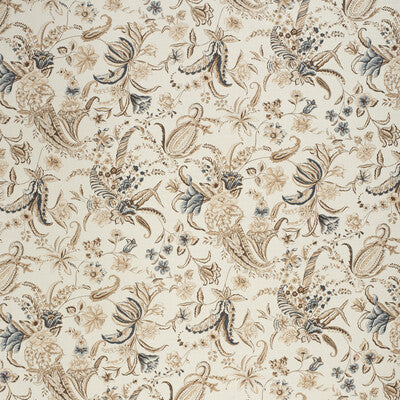 LEE JOFA 2020155.6501.0 PAISLEY PASSION BROW/NAVY Fabric - Eade's Wallpaper