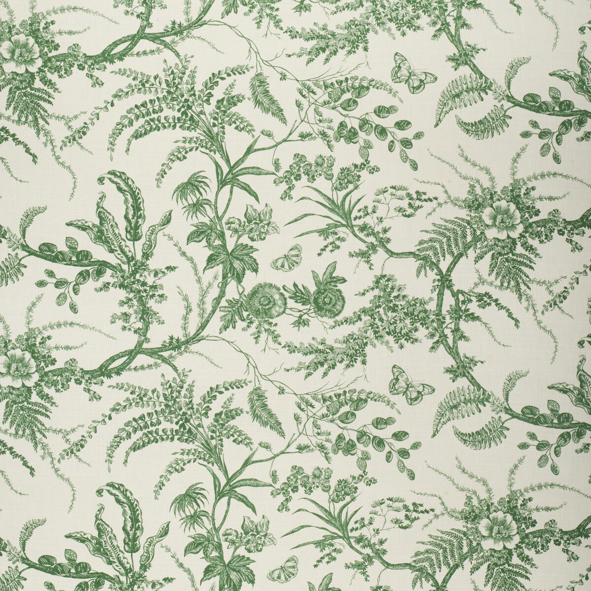 LEE JOFA 2020158.331.0 PARADISO PAOLOS GREEN Fabric - Eade's Wallpaper