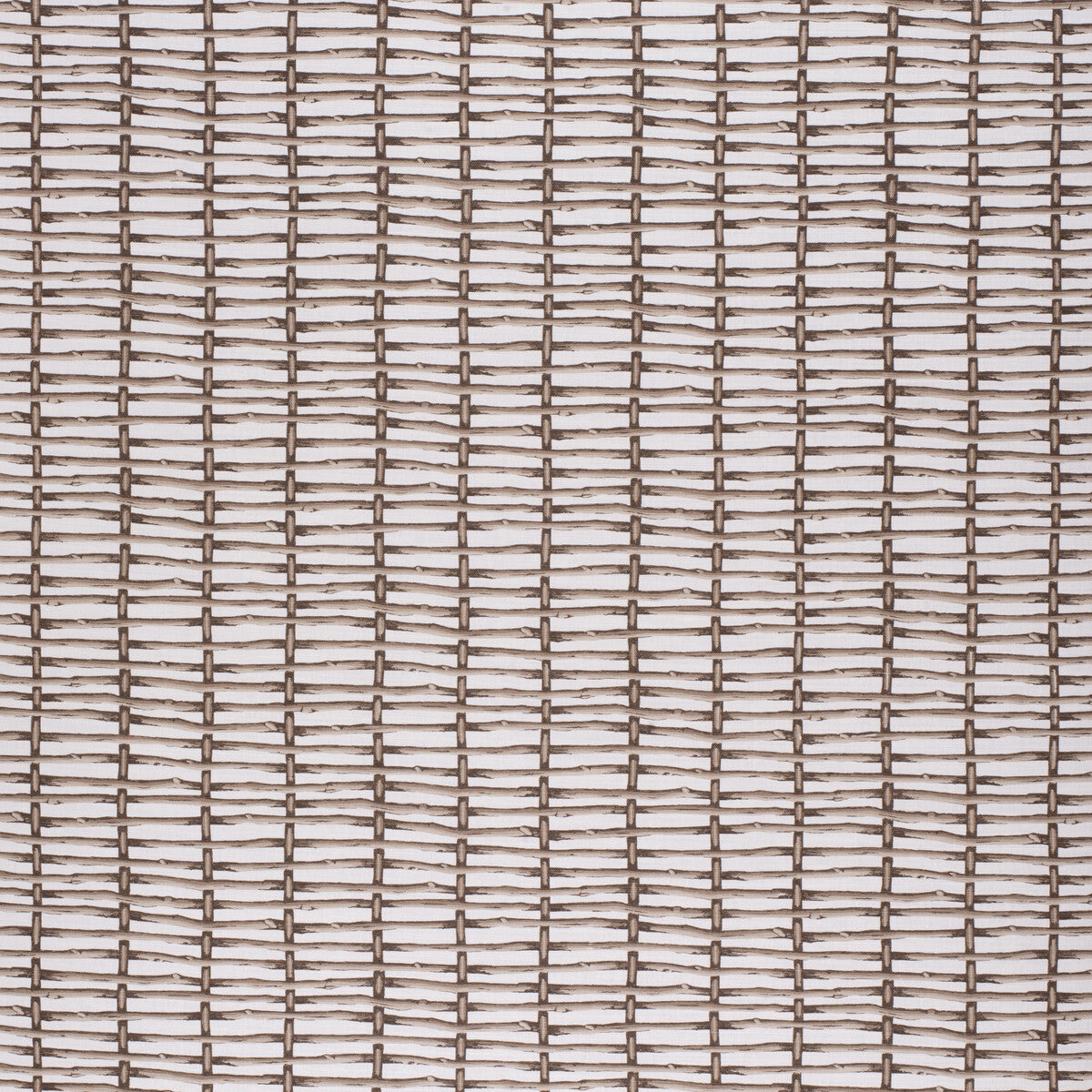 LEE JOFA 2020167.1016.0 TWIG FENCE BROWN/WHITE Fabric - Eade's Wallpaper
