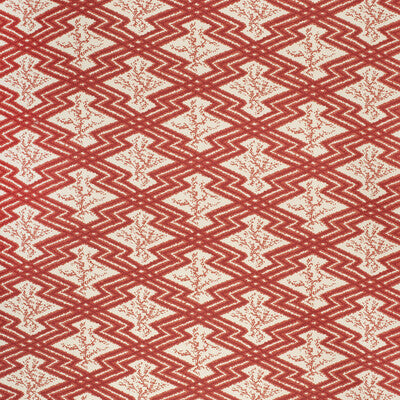 LEE JOFA 2020168.169.0 VIA KRUPP RED/ECRU Fabric - Eade's Wallpaper