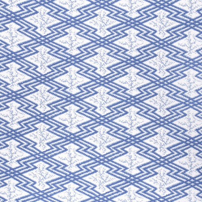 LEE JOFA 2020168.5.0 VIA KRUPP BLUE/WHITE Fabric - Eade's Wallpaper