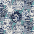 LEE JOFA 2020194.1350.0 PANDAN PRINT AQUA/BLUE Fabric - Eade's Wallpaper