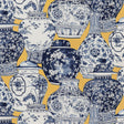 LEE JOFA 2020194.504.0 PANDAN PRINT MAIZE/BLUE Fabric - Eade's Wallpaper