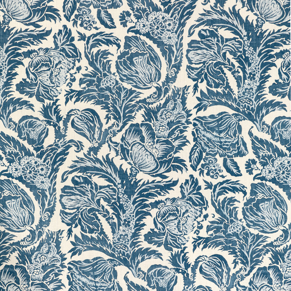 LEE JOFA 2020205.515.0 MARION PRINT DENIM Fabric - Eade's Wallpaper