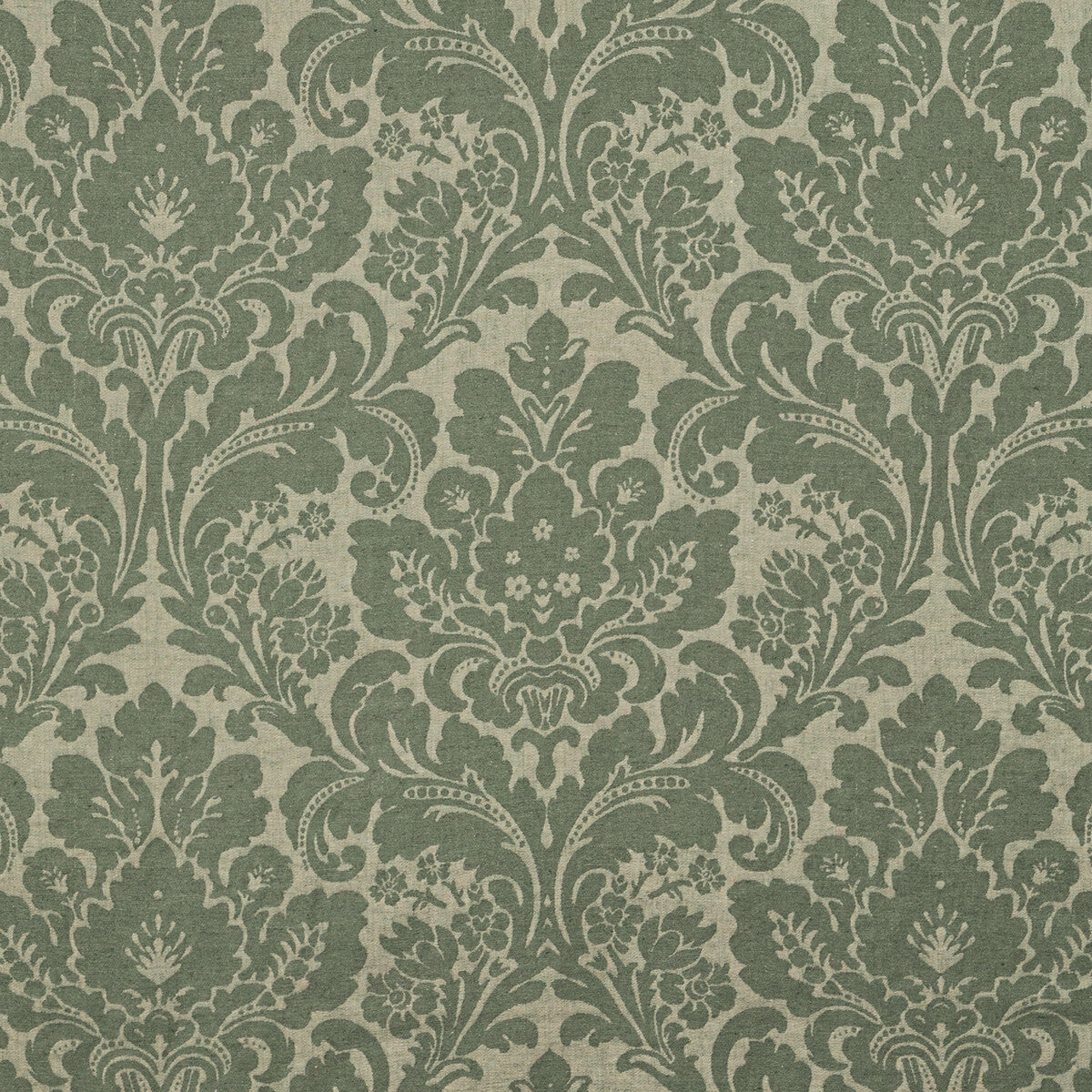 LEE JOFA 2020212.3030.0 ACANTHUS DAMASK LODEN Fabric - Eade's Wallpaper