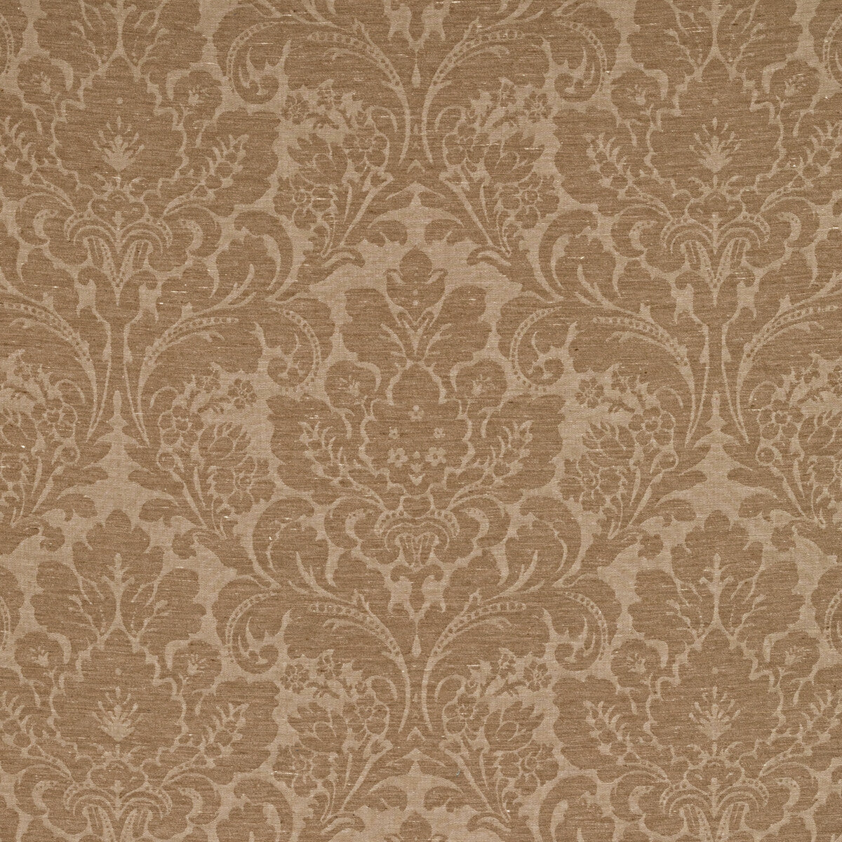 LEE JOFA 2020212.4.0 ACANTHUS DAMASK TEA Fabric - Eade's Wallpaper