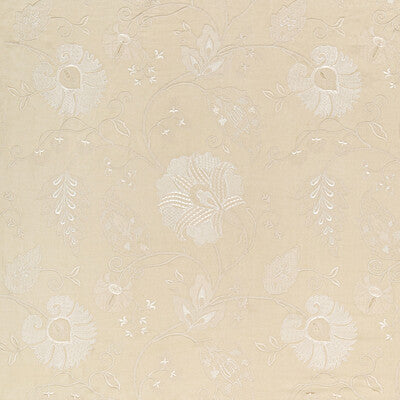 LEE JOFA 2020215.16.0 SHIRAZ EMB STONE/IVORY Fabric - Eade's Wallpaper