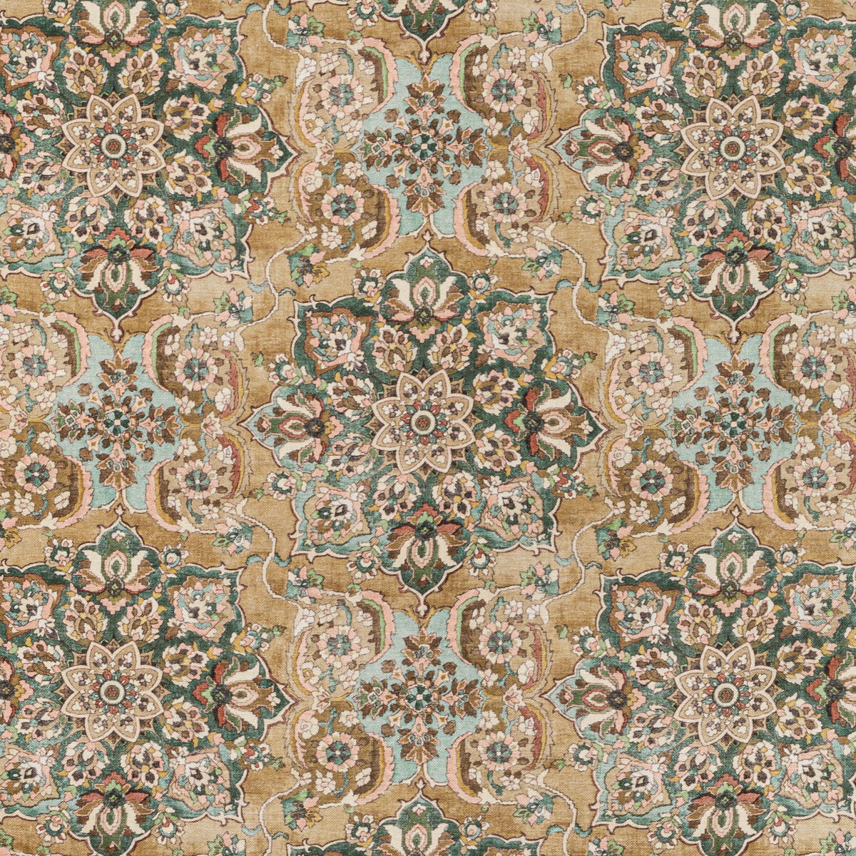 LEE JOFA 2020220.430.0 GRANADA PRINT BRONZE Fabric - Eade's Wallpaper