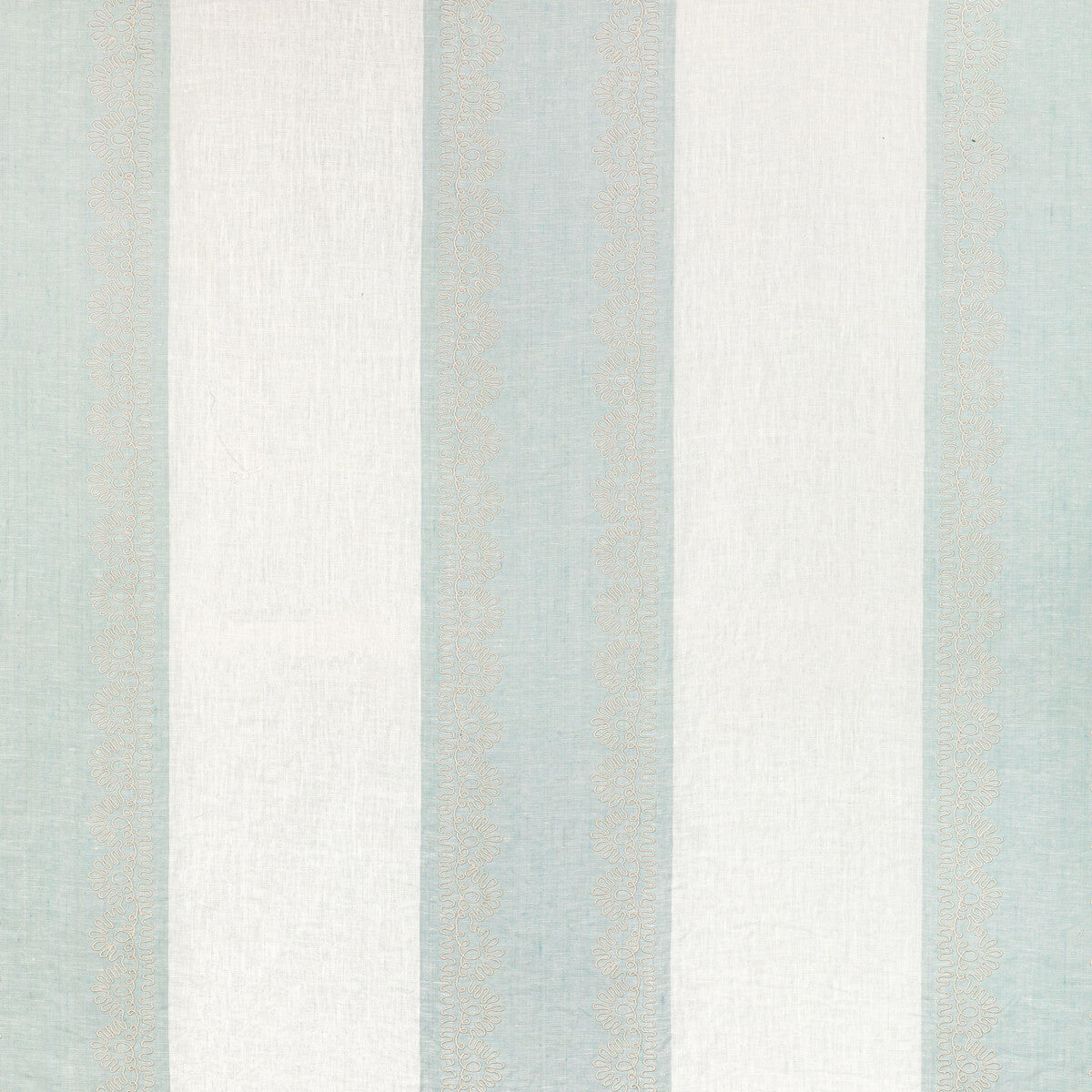 LEE JOFA 2021123.13.0 BANNER SHEER AQUA Fabric - Eade's Wallpaper