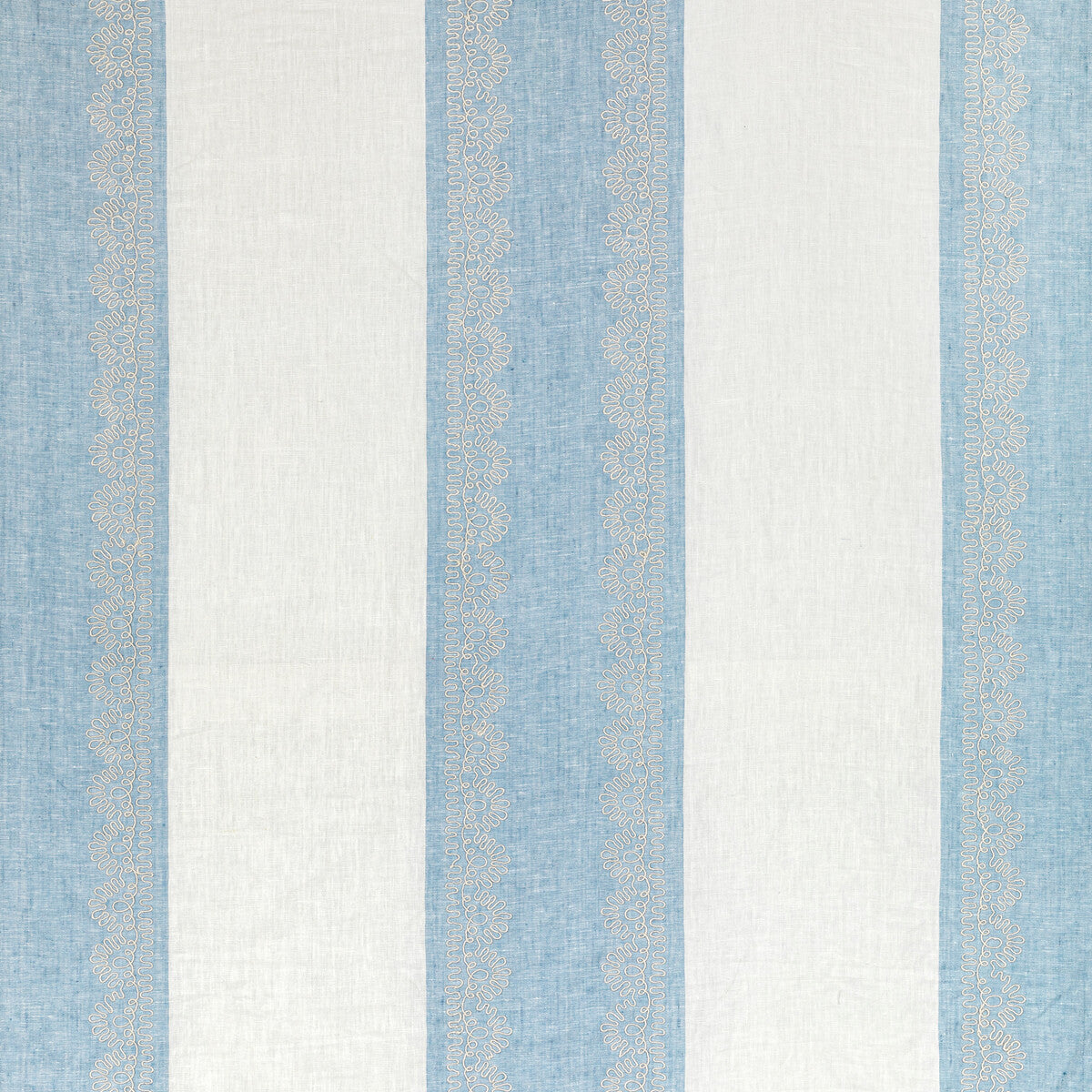 LEE JOFA 2021123.5.0 BANNER SHEER DENIM Fabric - Eade's Wallpaper