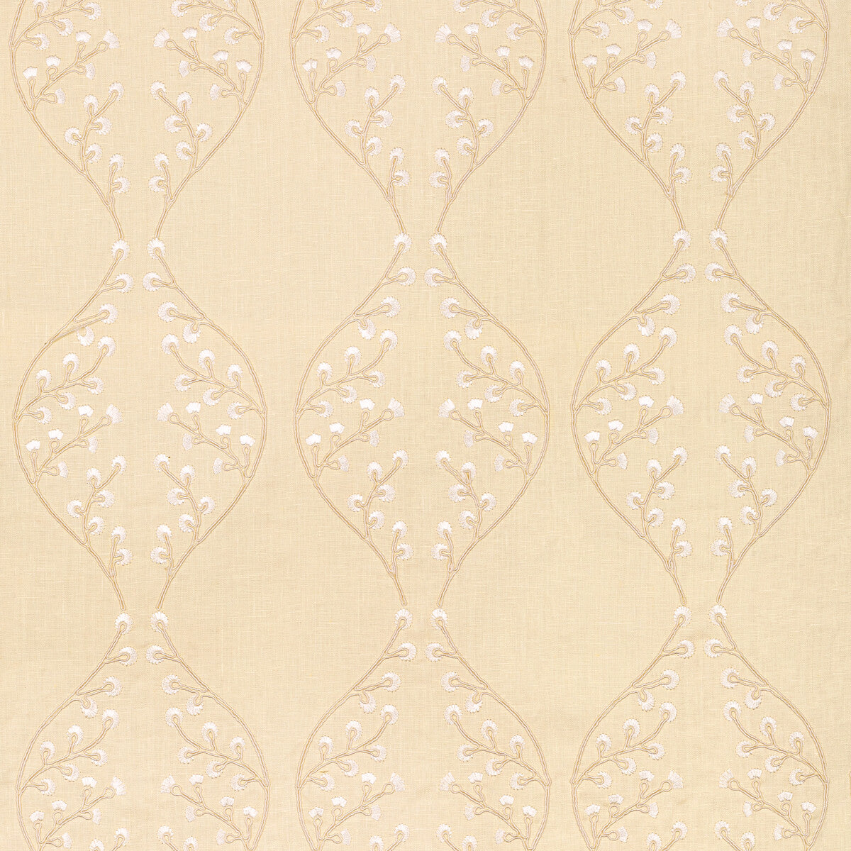 LEE JOFA 2021129.1416.0 LILLIE EMBROIDERY BLONDE Fabric - Eade's Wallpaper
