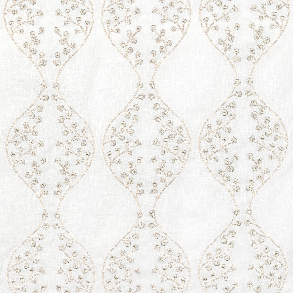 LEE JOFA 2021130.1611.0 LILLIE SHEER IVORY/FOG Fabric - Eade's Wallpaper