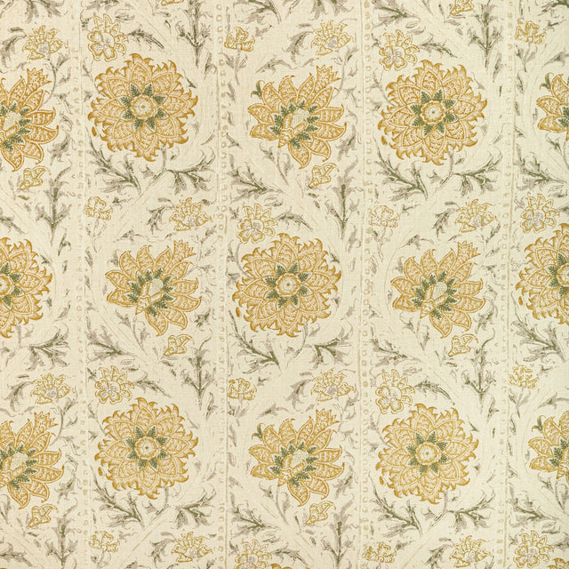 LEE JOFA 2022102.411.0 CALICO VINE MARIGOLD Fabric - Eade's Wallpaper
