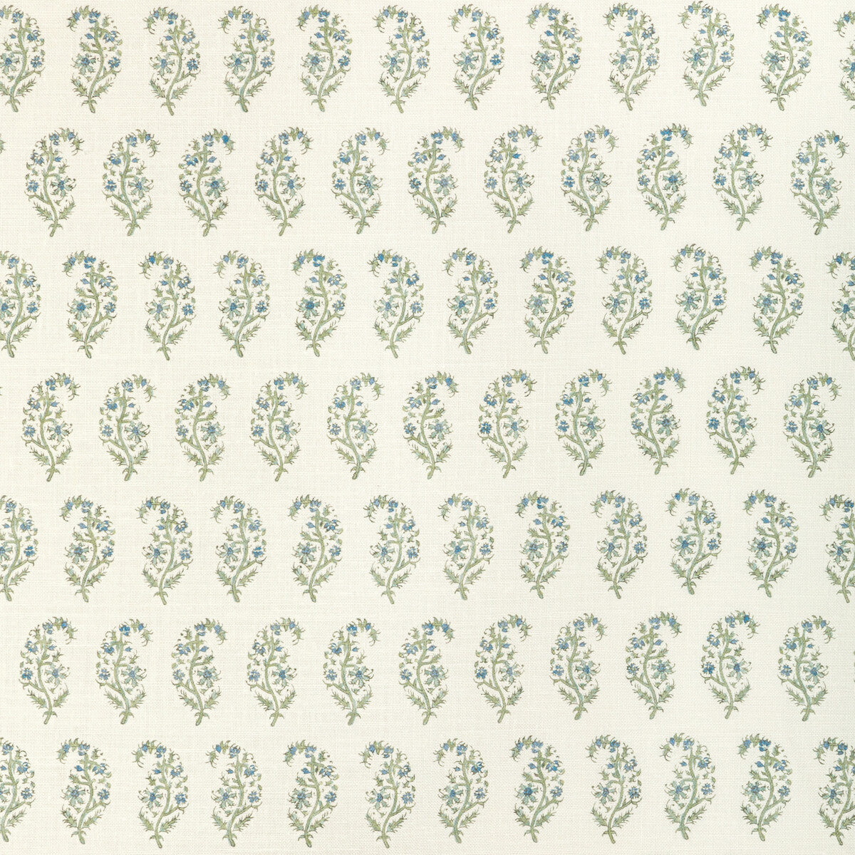 LEE JOFA 2022107.530.0 INDIENNES PAISLEY SEA Fabric - Eade's Wallpaper