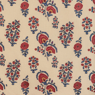 LEE JOFA 2022112.195.0 MEAD EMBROIDERY RED/BLUE Fabric - Eade's Wallpaper