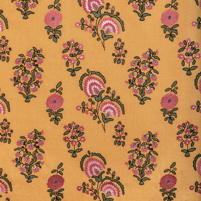 LEE JOFA 2022112.417.0 MEAD EMBROIDERY SAFFRON/PETAL Fabric - Eade's Wallpaper
