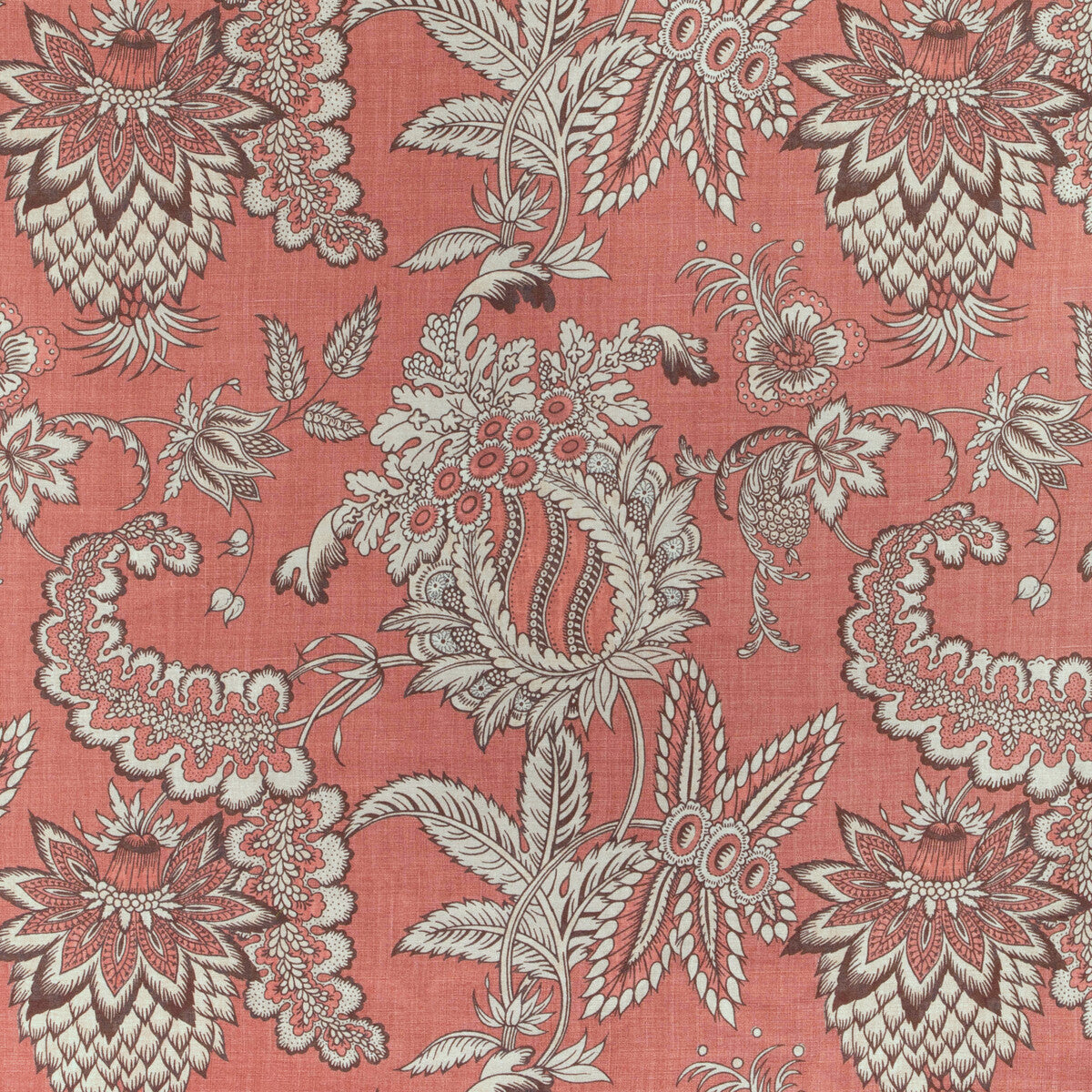 LEE JOFA 2022115.19.0 JENNINGS PRINT RED Fabric - Eade's Wallpaper