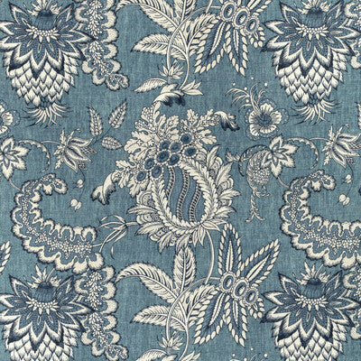 LEE JOFA 2022115.5.0 JENNINGS PRINT BLUE Fabric - Eade's Wallpaper