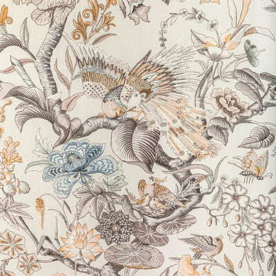 LEE JOFA 2022116.1211.0 GREENFIELD PRINT STONE Fabric - Eade's Wallpaper