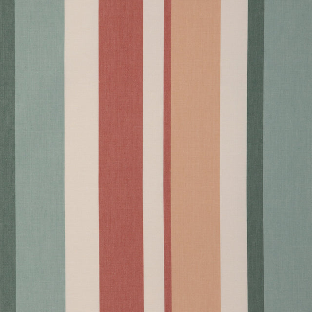LEE JOFA 2023108.519.0 FISHER STRIPE TEAL/SPICE Fabric - Eade's Wallpaper