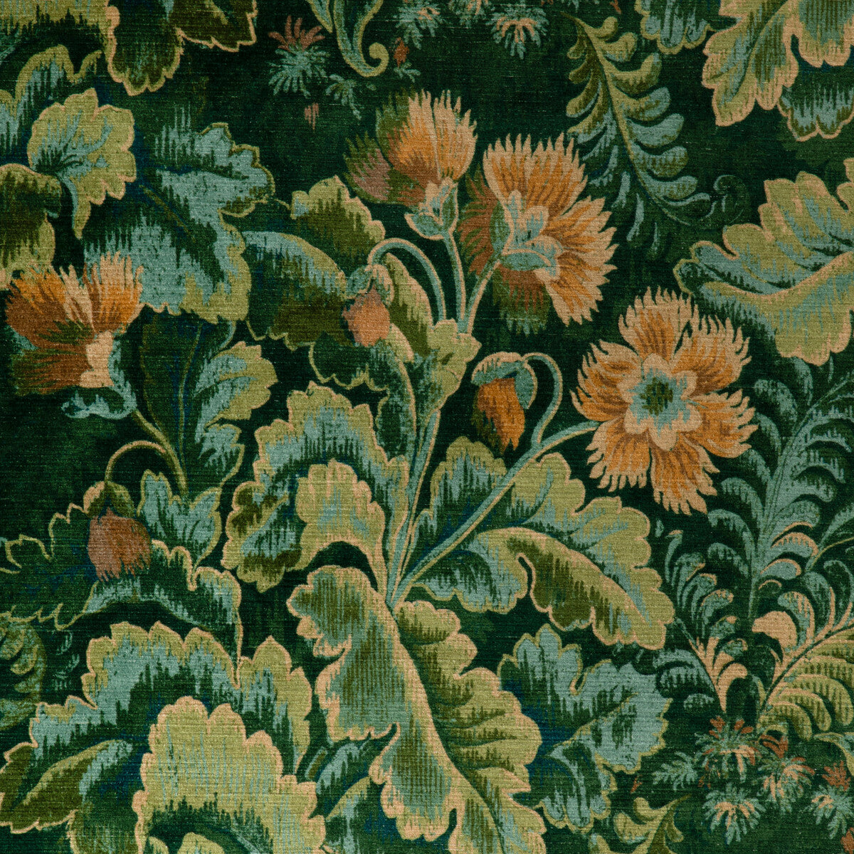 LEE JOFA 2023112.33.0 BARWICK VELVET CYPRESS Fabric - Eade's Wallpaper