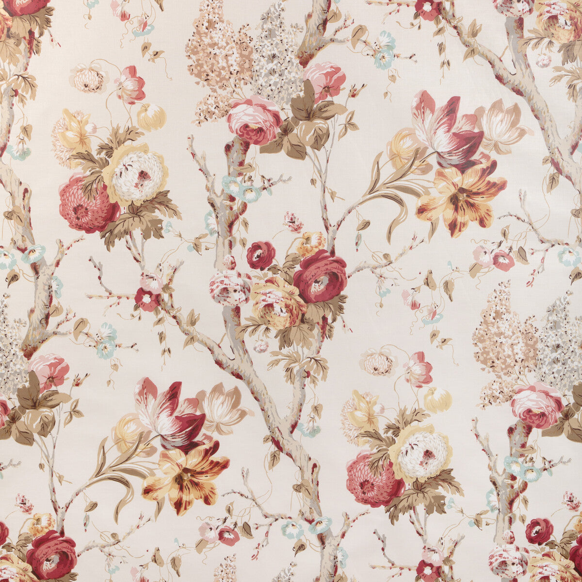 LEE JOFA 2023119.417.0 TRENTHAM HALL ROSE Fabric - Eade's Wallpaper