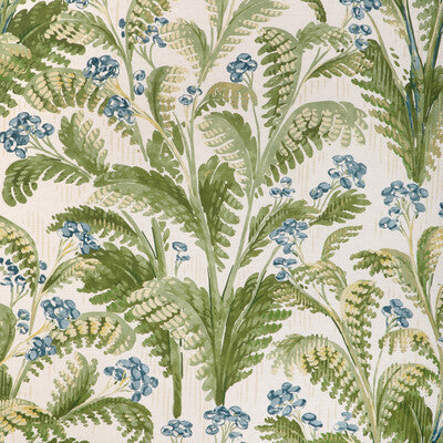 LEE JOFA 2023140.350.0 PASHLEY PRINT DENIM Fabric - Eade's Wallpaper