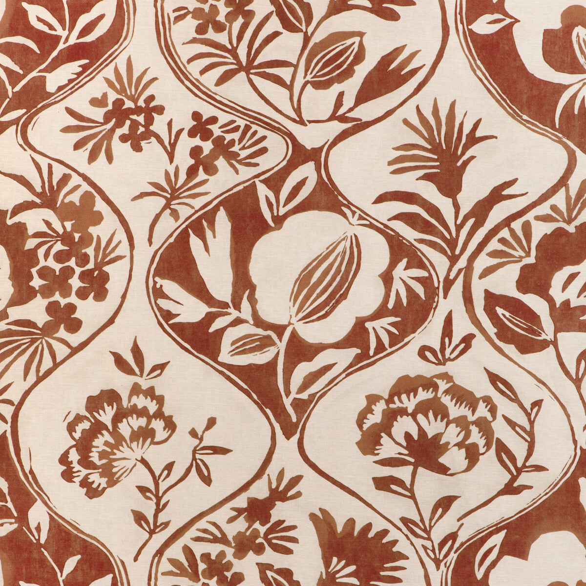 LEE JOFA 2023141.24.0 CALATHEA PRINT CLAY Fabric - Eade's Wallpaper