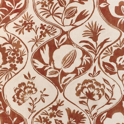 LEE JOFA 2023141.24.0 CALATHEA PRINT CLAY Fabric - Eade's Wallpaper