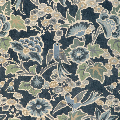LEE JOFA 2023142.523.0 POSY PRINT DENIM/SLATE Fabric - Eade's Wallpaper