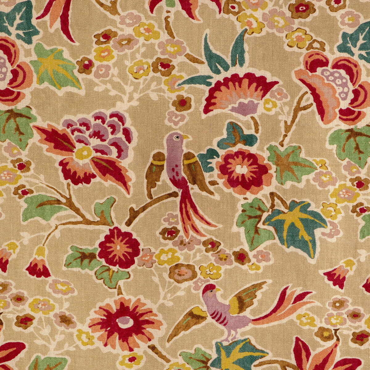 LEE JOFA 2023142.73.0 POSY PRINT BERRY/LEAF Fabric - Eade's Wallpaper