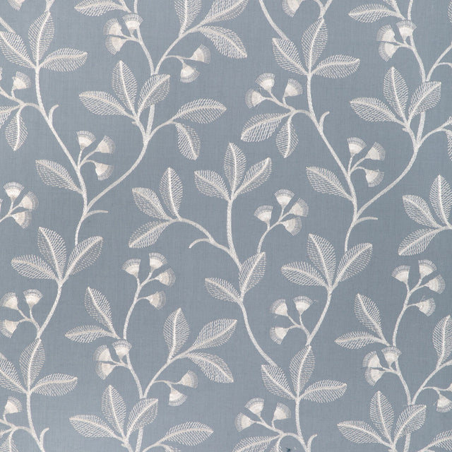 LEE JOFA 2023144.5.0 IRIS EMBROIDERY BLUE Fabric - Eade's Wallpaper