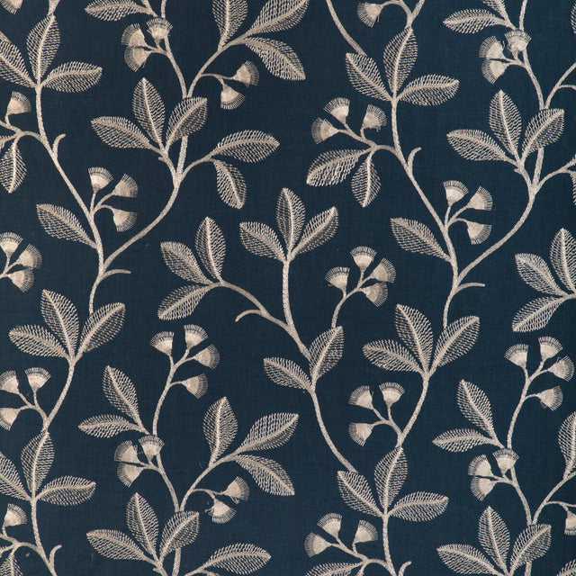 LEE JOFA 2023144.50.0 IRIS EMBROIDERY MIDNIGHT Fabric - Eade's Wallpaper
