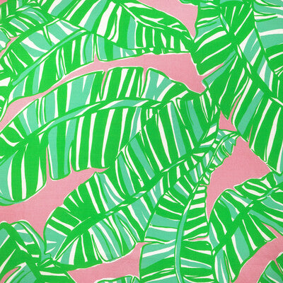 LEE JOFA 2025111.73.0 GO BANANAS PINK/GREEN Fabric - LILLY PULITZER III