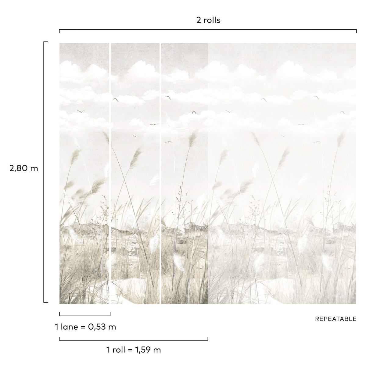 Galerie Orom II Landscape Beige Mural 202701