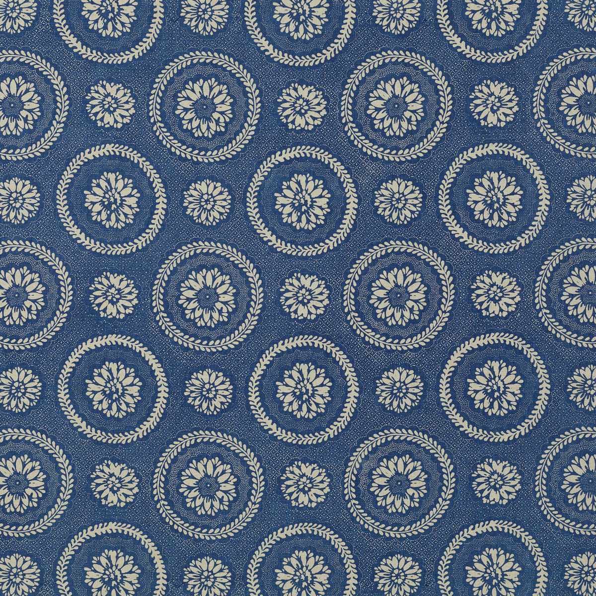 Schumacher 205U59 LIMOGES in INDIGO Fabric - RAOUL TEXTILES