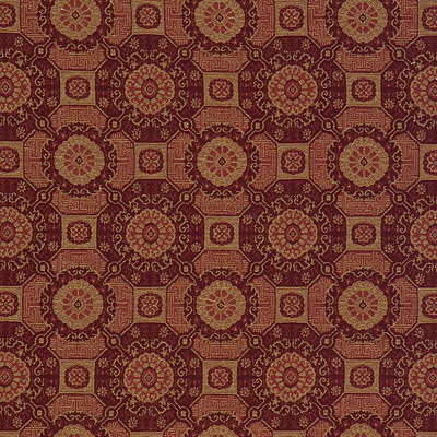 KRAVET BASICS 24933.940.0 ASIANTILE SCARLET Fabric - Eade's Wallpaper